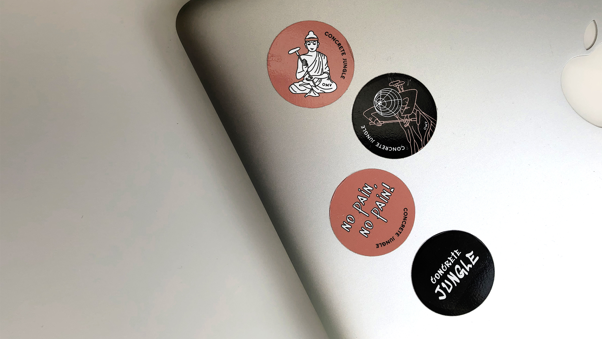 4 Designs der Sticker